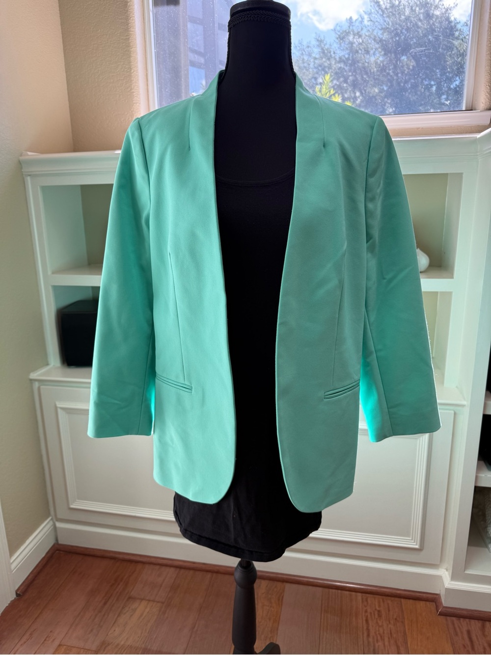 NWT- The Limited Mint Green Large Tall Tiffany’s Open-Front Women's Lined Blazer